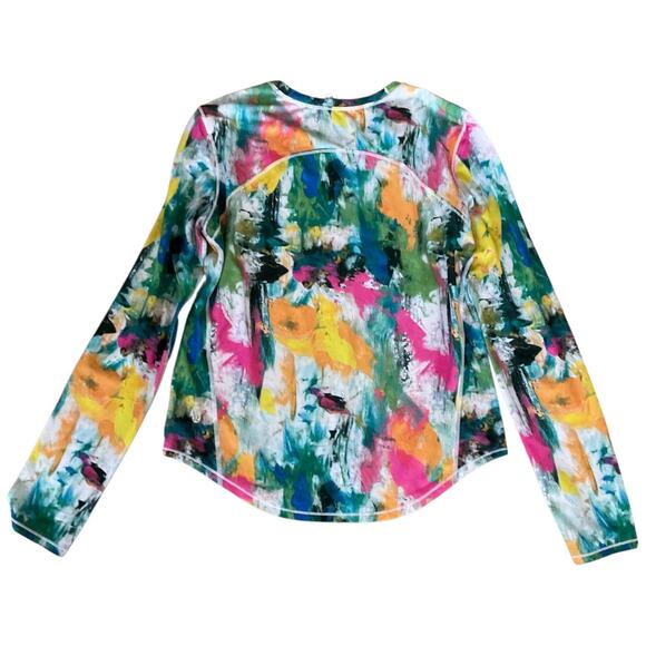 EUC Lululemon High-Neck Running Training Long Sleeve Shirt No Limits Multi Sz. 6 - Picture 4 of 4